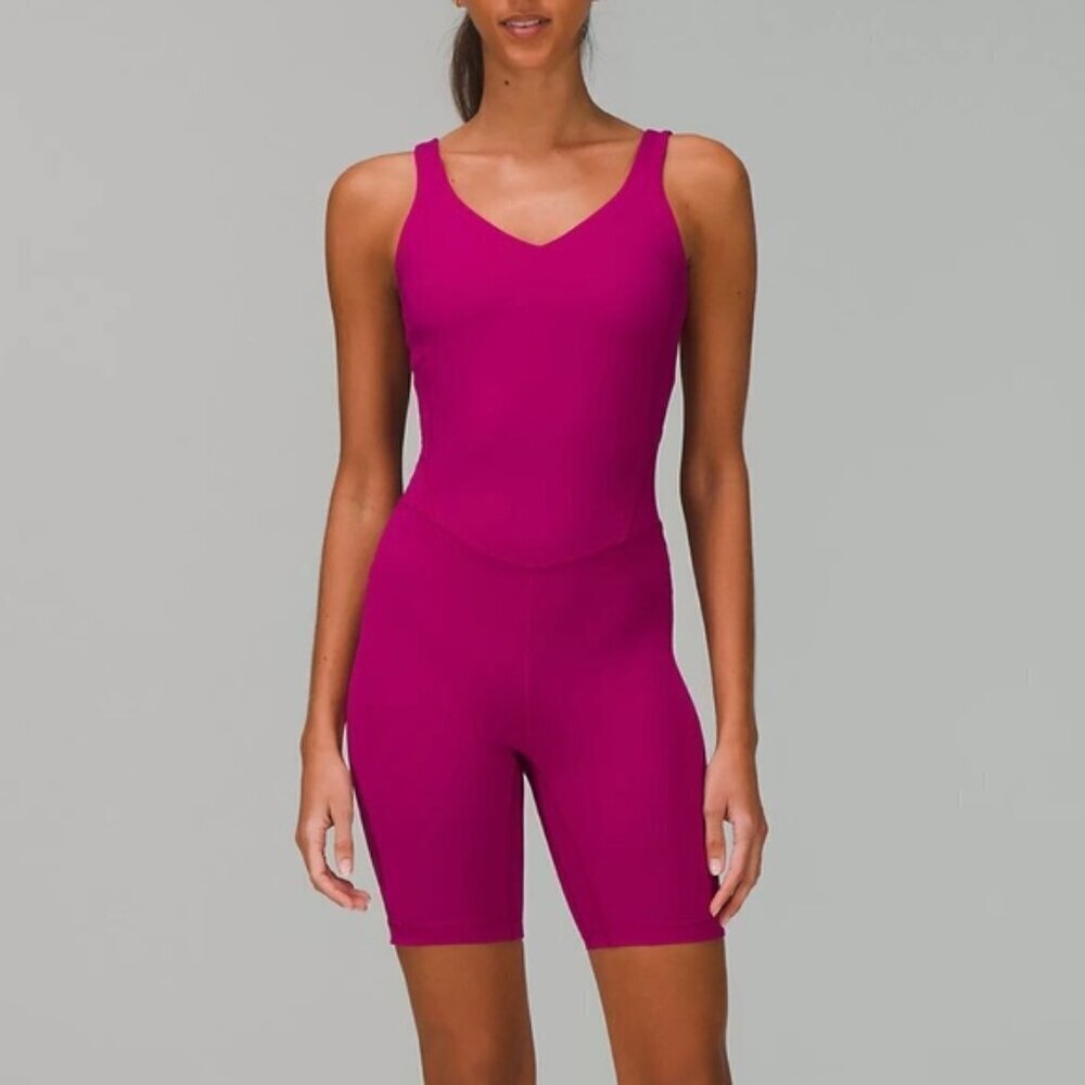Lululemon Align Bodysuit 8” Magenta Purple Size 4